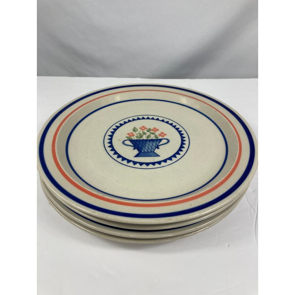 Newcor Stoneware Japan Floral Set of 4 Dinner Plates